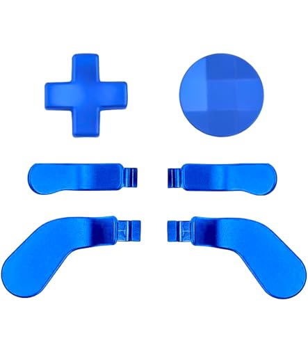 Ceozon Replacement Back Paddles 6 pcs Metal Stainless Steel Trigger Locks D Pads Direction Keys for Xbox One Elite Controller Series 2 Xbox One Elite Accessories (Blue)