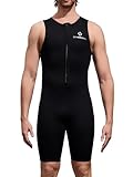Freebily Traje de Neopreno Hombre Jumpsuit Una Pieza Sin Mangas Ideal para Surf Buceo Snorkel Y Kayak Negro L