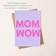 Lavender in Life Muttertagskarte – „MOM - WOW“ – Hochwertige Grußkarte für Mama mit Umschlag – Perfekte Karte zum Muttertag, Geburtstag & als Geschenk für Mütter