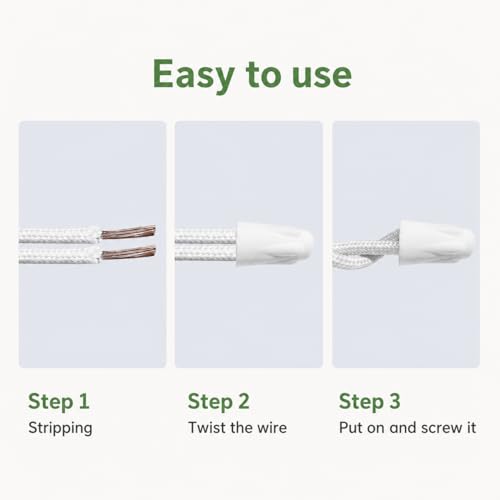 Image of Ceramic Wire Nuts 75PCS, Porcelain Wire Connectors 18-8 AWG, High Temp Wire Connectors, Heat Resistant Wire Caps for Oven Repair, Furnace, Heater & HVAC Applications
