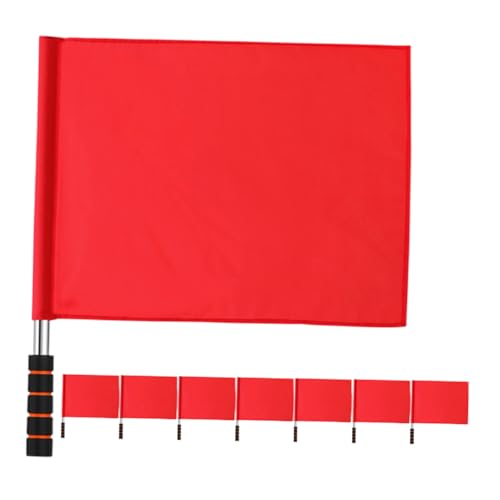 ULDIGI Traffic Signal Flag Match Referee Flag Set Sports Referee Flags Handle for Athletic Events