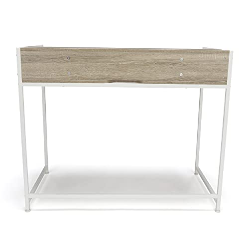 Ofm Ess Collection Computer Desk With Shelf, In Natural With White Frame (Ess-1003-Wht-Nat) #TOP3