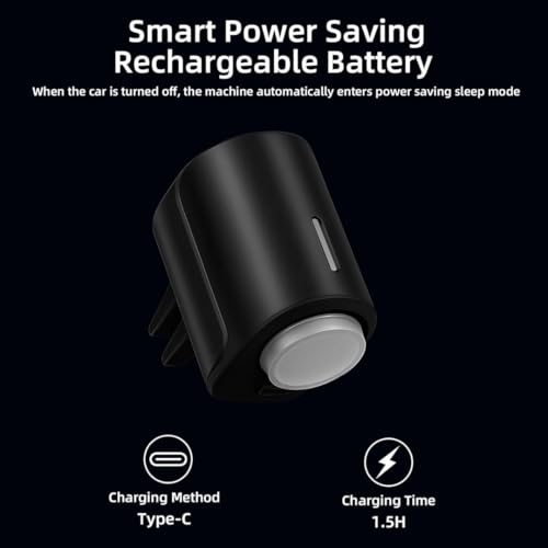 Image of STARQ Smart Car Aroma Diffuser Rechargeable Air Freshener Mist Dispenser with Auto On /Off, 3 Speed Modes & Stylish Interior Decor (S4)