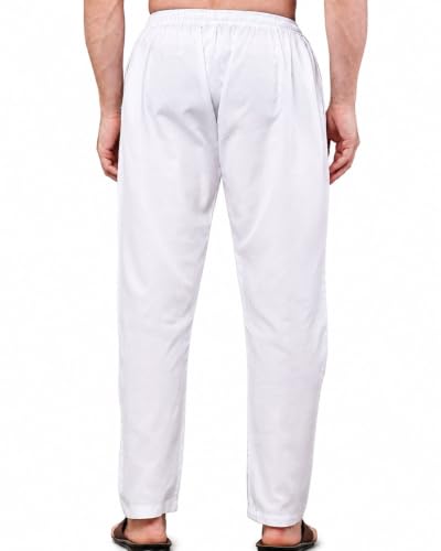Image of Men's Premium Cotton Pyjama Bottoms - Regular Fit, Elastic Waistband, Soft & Breathable Fabric for Ultimate Comfort
