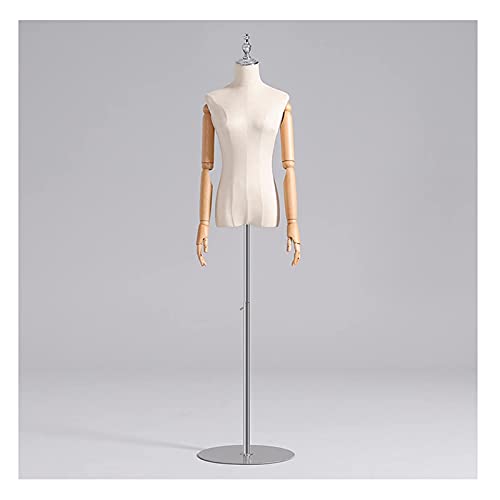 Model Torso Body, Female Dummy Costume Prop Rack Display Stand with Adjustable Stand Height Stable Base Used in Clothing Store Windows