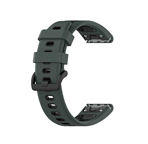 for Garmin(�K�[�~��) Fenix 8 47mm/Fenix 7 Pro �o���h �x���g �����o���h �V���R�� �݊��i �����x���g �X�g���b�v �ʋC���ɗD�� �A�N�Z�T���[ (�I���[�u�O���[��+�u���b�N)