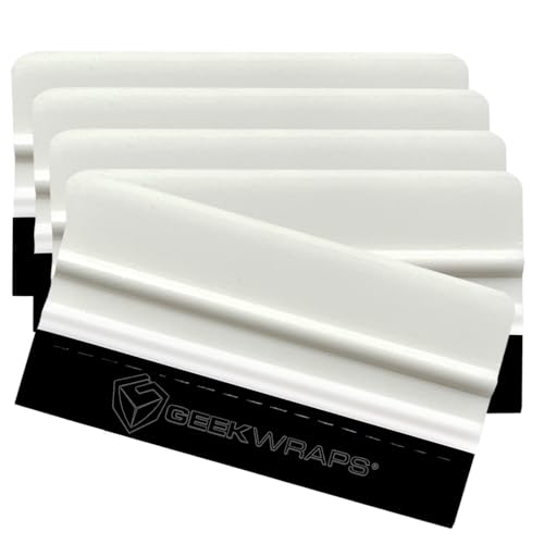 Geek Wraps 6 Inch Soft Edge Squeegee - 5 Pack | Patented H Tech for Vinyl Wraps, PPF & PWF, Window Tint & Wet-Apply Graphics