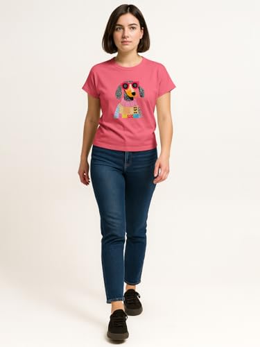 Image of HELLCAT Mulitcolor Trendy Printed Body Fit T-Shirt for Women | Pack of 1 T-Shirt