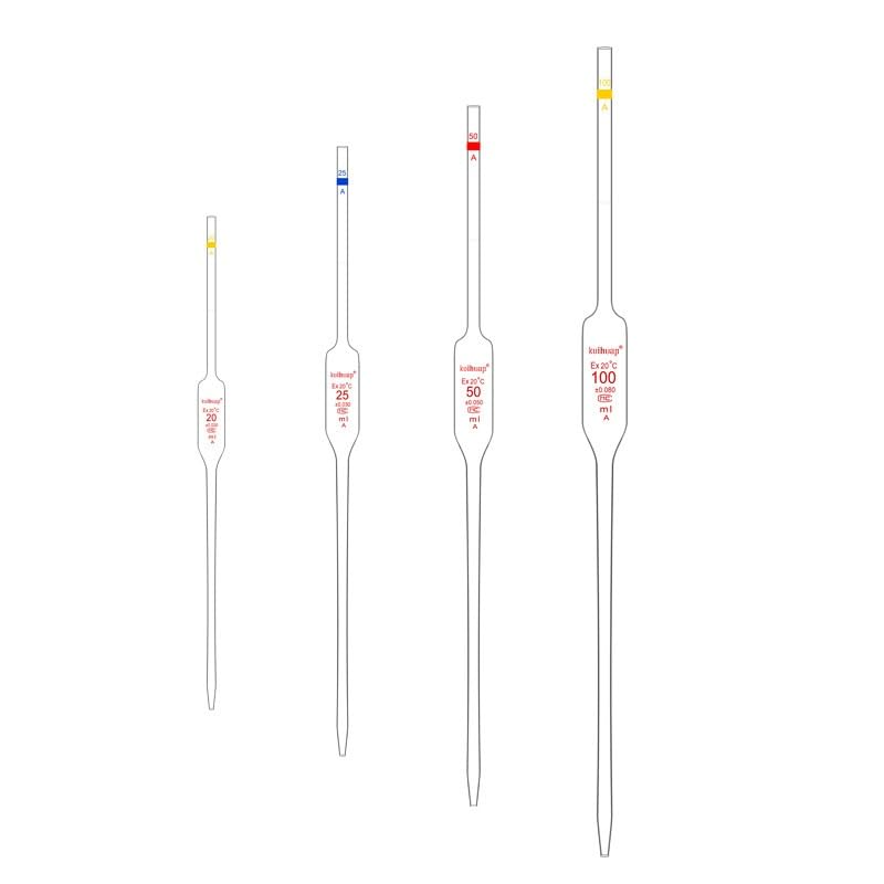 10er Set Volumenpipetten aus Borosilikatglas Einmark Bauchpipetten für Präzisen Flüssigkeitstransfer im Labor 1–100ml(2ml(10pcs))