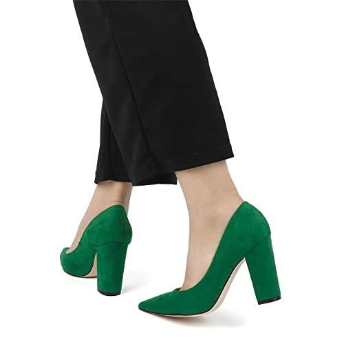 Image of JOY IN LOVE Chunky Heels for Women Pointed Toe Pumps