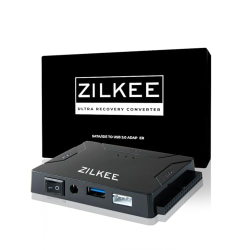 ZILKEE Ultra Recovery Converter The Ultimate Hard Drive Reader & IDE to USB Adapter | IDE and SATA Compatible