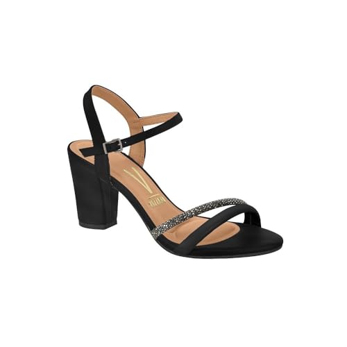 6262.1009 VIZZANO SANDALIA SALTO GROSSO BRILHO (39, Preto)