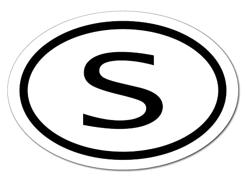 わーるどくらふと スウェーデン「S」/ビークルID 耐水 マグネットシート オーバルタイプ Sサイズ typeB