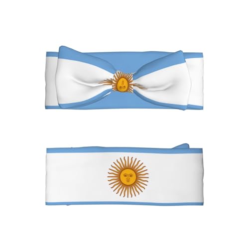 Argentine flag Printing Baby Bow Headband - Delicate Hair Accessories for Newborns, Infants, Toddlers - Skin-friendly Hairband2