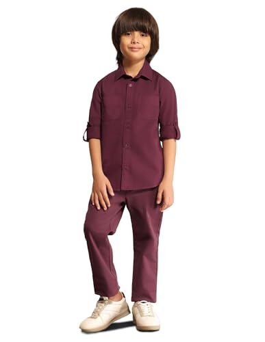 Image of Regular fit Solid Cotton Long Sleeves Casual Shirts