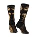 XZDWPY The deep-eyed leopard Unisex Mid-Calf Socks 3 Black Polyester Skin-Friendly Moisture-Wicking Fashionable Crew Socks