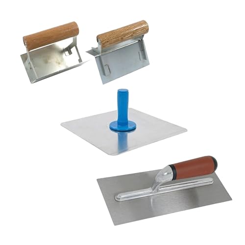 Dapetz ® Builders Plastering Trowel Hawk Corner Set Kit Aluminium Skimming DIY, Length 120mm, Hardened Tempered Steel Blades, Internal and External Corner Trowel Set.