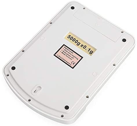 Báscula De Cocina Digital Báscula De Plataforma De Acero Inoxidable Báscula Electrónica De Precisión De 5 Kg Y 10 Kg Báscula De Alimentos para Hornear De 0,1 G Función D,5Kg/0.1G