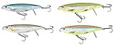 Savage Gear 3D Backlip Herring Meerforellenköder Angelköder für Meerforellen Lachse Hecht Hornhecht & Dorsch Weitwurfköder Green Flash 10cm 19g