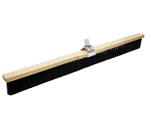 Bon 82-471 Concrete Finish Brush 30 Black Styrene Bristles with Adjustable Handle Socket 3 Trim for Concrete Texturing