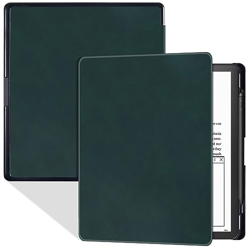 �d�q���Ђ̕ی�J�o�[ Kindle Scribe 10.2 �C���` 2022 �����[�X�p�P�[�X�A�v���~�A�� PU ���U�[�y�ʃu�b�N�J�o�[�A�����X���[�v/�E�F�C�N�@�\�A�y���z���_�[���� ����/�o���@�\ (Color : Green, Size : For K