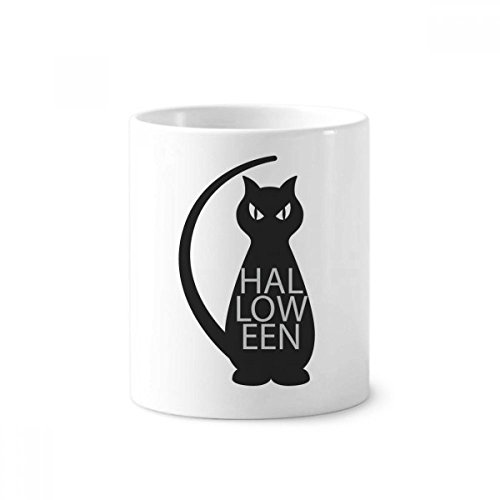 Pot à stylo chat noir Halloween en céramique pour éliminer le désordre