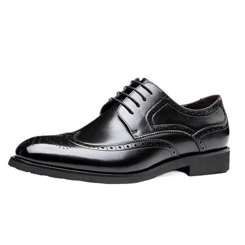 Pointed Toe Tuxedo Shoes for Men Leather Oxford Dress Shoes