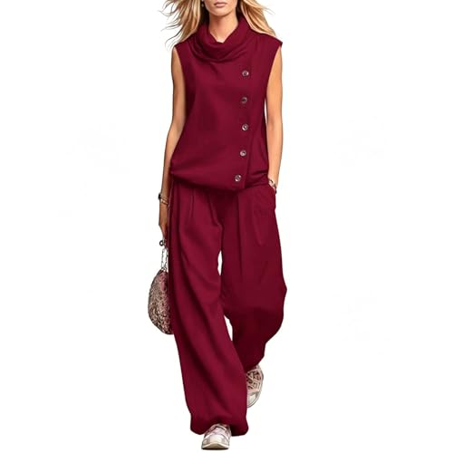 Traje de ocio premium en algodón y lino con sofisticados pantalones de muselina
