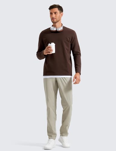 Image of CRZ YOGA All Day Comfy Golf Pants 28 inch /30 inch /32 inch /34 inch /36 inch | Decent Stretch, Wrinkle-Resistant, Casual, Slightly Tapered Leg, Flat Front, Pockets, Trousers for Men