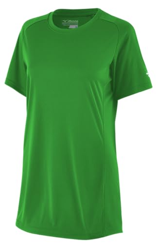 Maillot fille Mizuno col rond respirant et résistant couleur vert Kelly