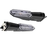 Moto Intermitentes Para Ninja HX Para SX 2018 2019 2020 2021 2022 2023 Para Ninja 400 2017-2023 12V 1 Par De Indicadores De Señal Giro Lente Transparente Trasera Intermitente(Black)
