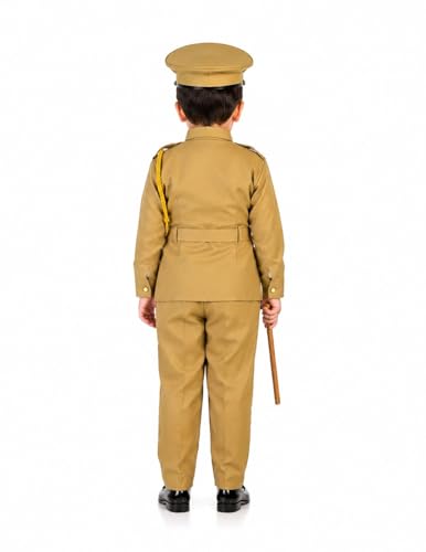 Image of BookMyCostume Premium Fabric Indian Police Commissioner Profession Community Helper Kids Fancy Dress Costume 7-8 years