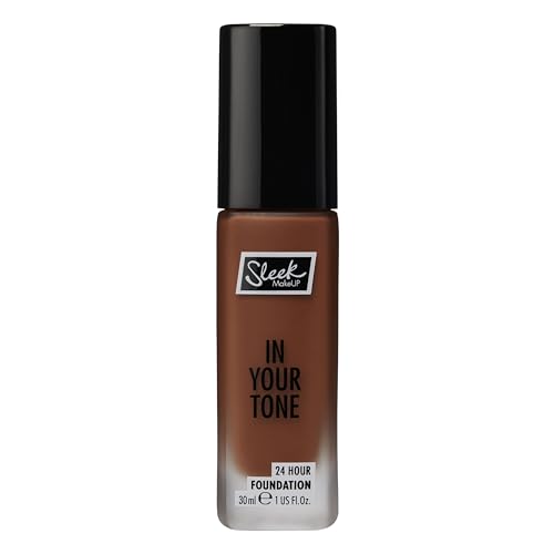 Sleek MakeUP In Your Tone 24-Stunden-Foundation, mittlere aufbaubare Abdeckung in 30 Farbtönen, halbmattes makelloses Finish, 12N