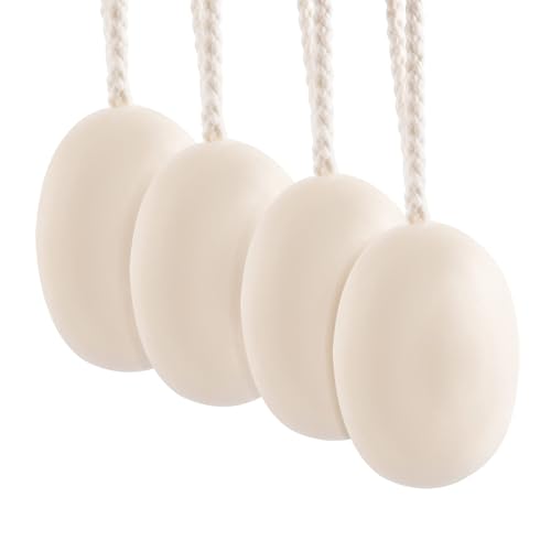 Natural Men Bar Soap, 4pcs Soap On a Rope Set for Face...