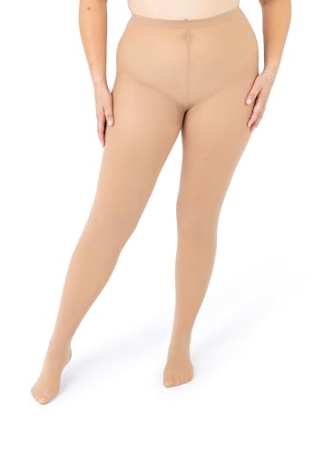 Image of Silky Toes Plus Size Tights for Women | 60D Soft Opaque Comfort Fit Pantyhose | Black or Colored 1-2 pairs | 1X-8X