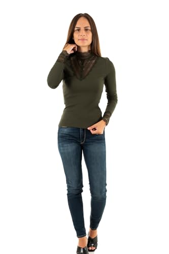 ONLTILDE L/S HIGH Neck LACE TOP JRS NOOS