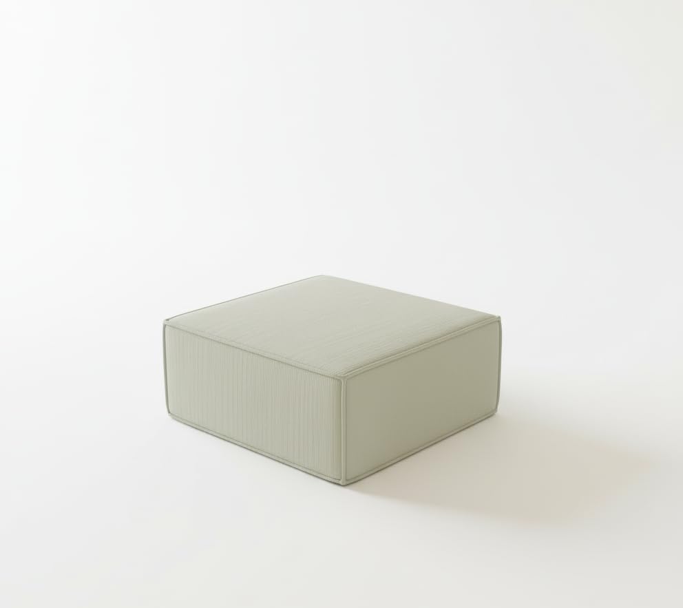 Galyar Sofá Cube Modular Espuma Comprimida al vacío envío en Caja Sin Montaje (Pana Tierra, Puff)