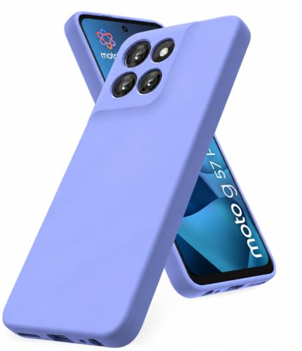 Image of DIZORO Microfiber Candy Case for Motorola G67 Power / G57 Power 5G Smooth Touch Cushion Liquid Soft Silicone Gel Rubber Phone Cases Non-Slip Full Body Protective Shockproof Back Cover -Purple