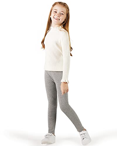 Adorel Girls Fleece Lined Leggings Winter Pants Pack Of 2 Pink & Grey 5-6 Years (Manufacturer Size 120) #TOP3