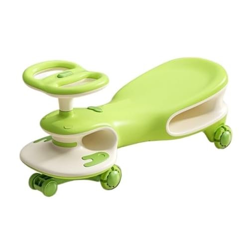 correpasillos Juguete for Montar for niños de 3 años en adelante Wiggle Car con Luces Musicales Ruedas silenciosas antivuelco, for Interiores y Exteriores Triciclo(Groen)