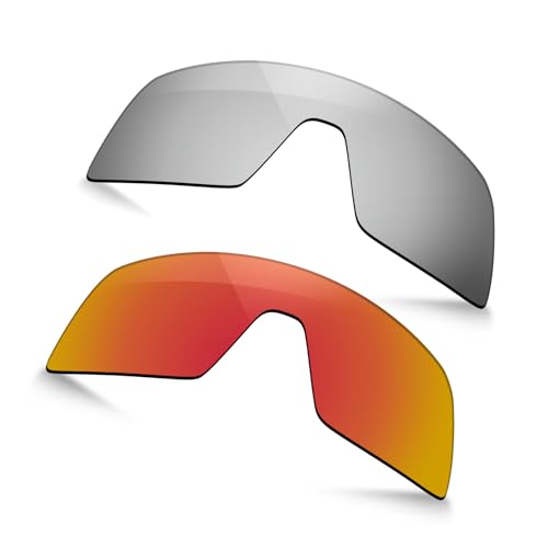 Verres polarisés de rechange pour lunettes de soleil Oakley Sutro OO9406 argent rouge