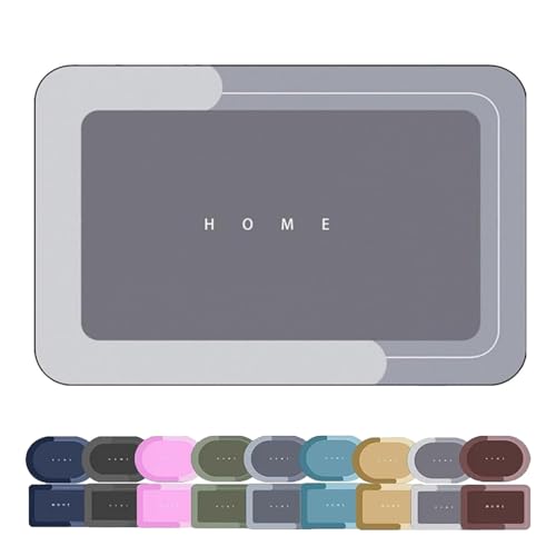 Tapis de salle de bain Magic Mat absorbant gris clair 80x120cm