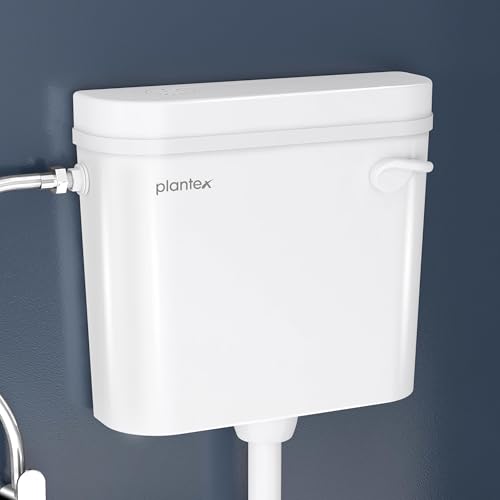 Image of Plantex Flush Tank for Toilet /Single Flushing Cistern for Bathroom with 10 Ltr Water Capacity /Polypropylene Toilet Flush Tank - Pack of 1 (Classic, White)