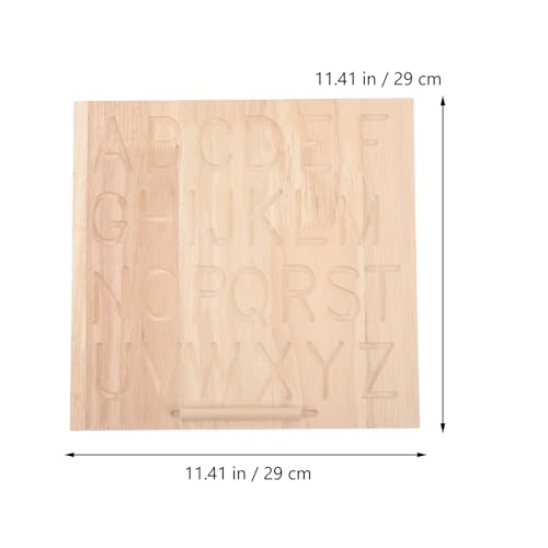 Tableau alphabet bois Montessori Hemobllo : planche traçage 26 lettres