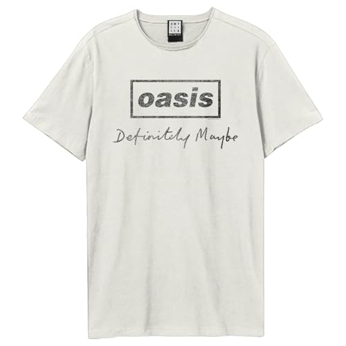 T-Shirt Definitely Maybe Distressed Amplified au look usé rétro couleur vieux blanc