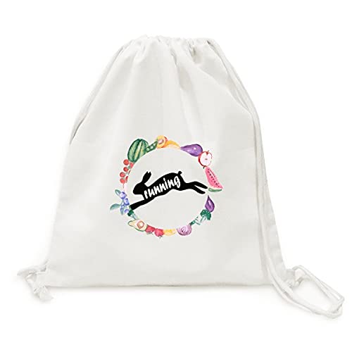 Sac en tissu pliable lapin noir naturel idéal pour le marché bio et le vrac