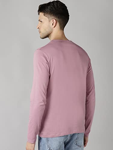Image of Urbano Fashion Men's Solid Henley Neck Slim Fit Full Sleeve Cotton T-Shirt