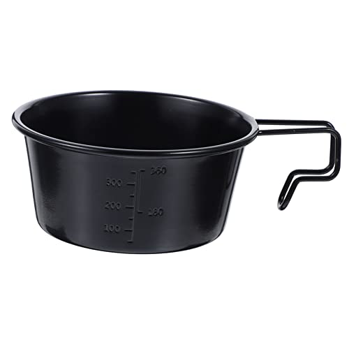 Holibanna Stainless Steel Camping Bowl with Handle Durable Potable Salad Bowl for Outdoor Cooking Hiking Backpacking and Picnics Easy to Clean Resistant Design