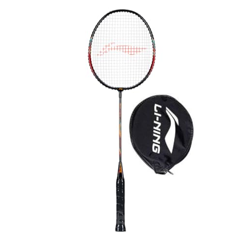 Li-Ning XP - 60 - IV Aluminium Strung Badminton Racket with Full Racket Cover (Black/Pink) | For Beginners | 90 grams | Maximum String Tension - 24lbs