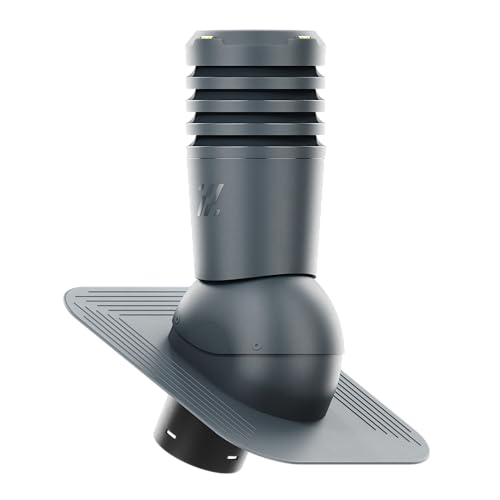 KRONO-PLAST Entlüfterkamin Ecoline 150 für Bitumenschindel Doppelrömer Dachziegel Lüfter Dachlüfter (Anthrazit)